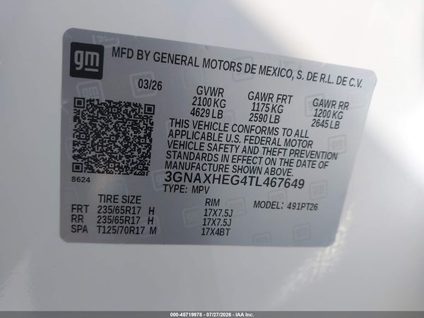 2026 CHEVROLET EQUINOX FWD LT — I9