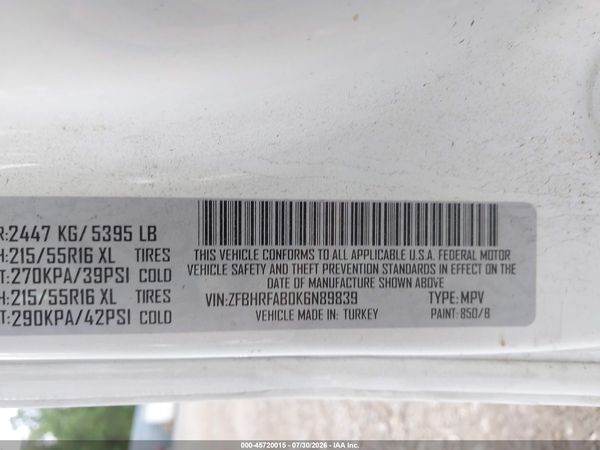 2019 RAM PROMASTER CITY TRADESMAN