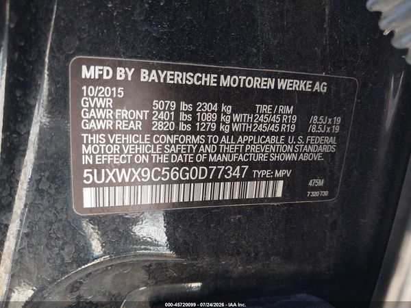 2016 BMW X3 XDRIVE28I