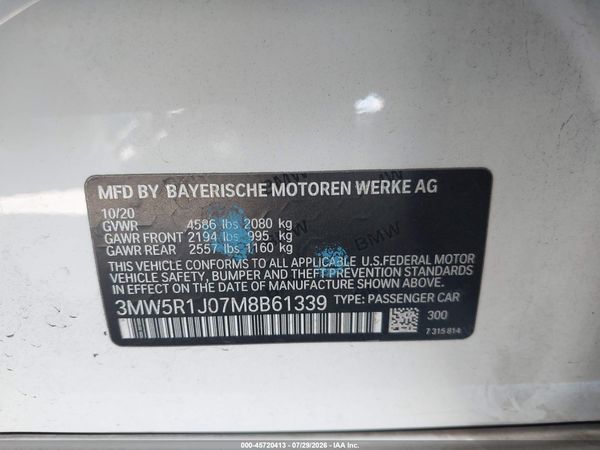 2021 BMW 330I