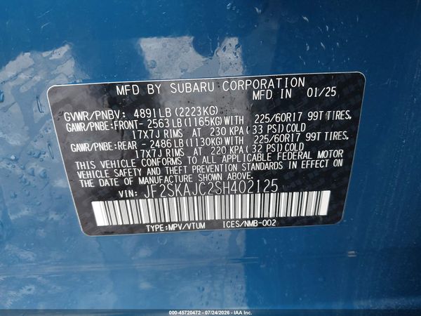 2025 SUBARU FORESTER WILDERNESS
