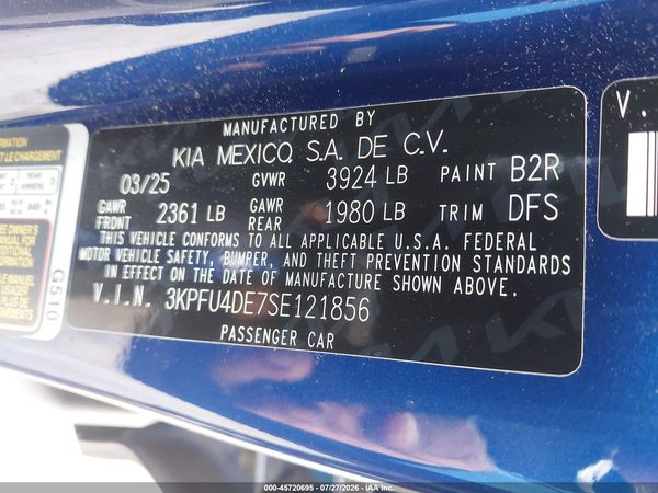 2025 KIA K4 EX