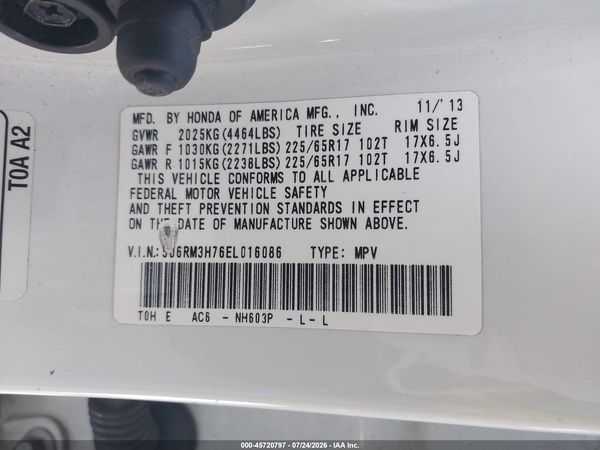 2014 HONDA CR-V EX-L
