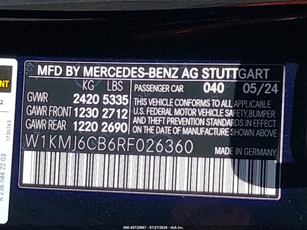 2024 MERCEDES-BENZ AMG CLE 53 AMG CLE53 4MATIC