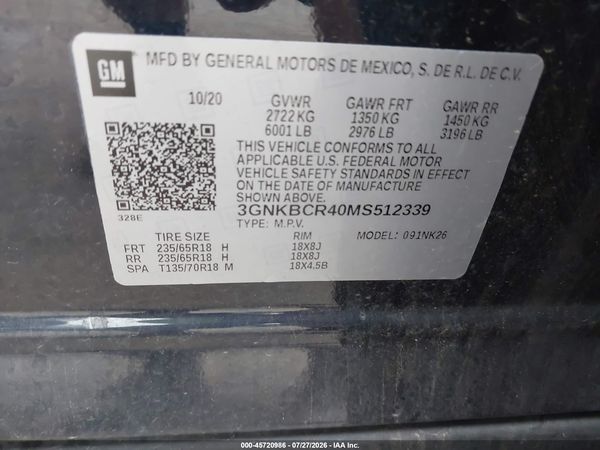 2021 CHEVROLET BLAZER FWD 2LT — I9