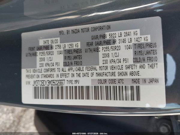 2021 MAZDA CX-9 CARBON EDITION