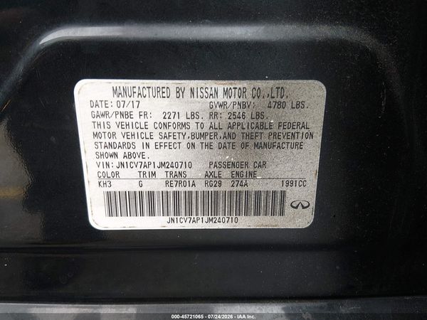 2018 INFINITI Q50 2.0T PURE