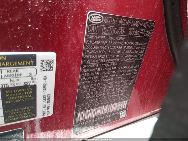 2021 LAND ROVER RANGE ROVER SPORT HSE SILVER EDITION MHEV