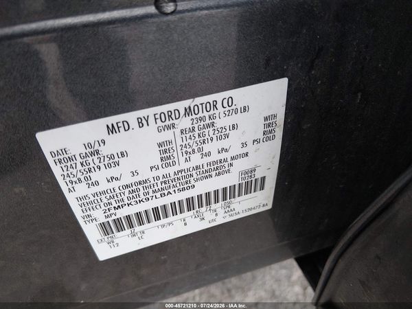 2020 FORD EDGE TITANIUM