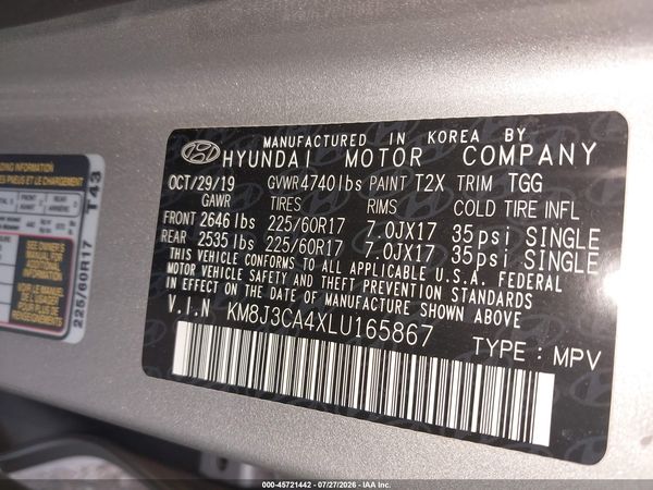 2020 HYUNDAI TUCSON VALUE