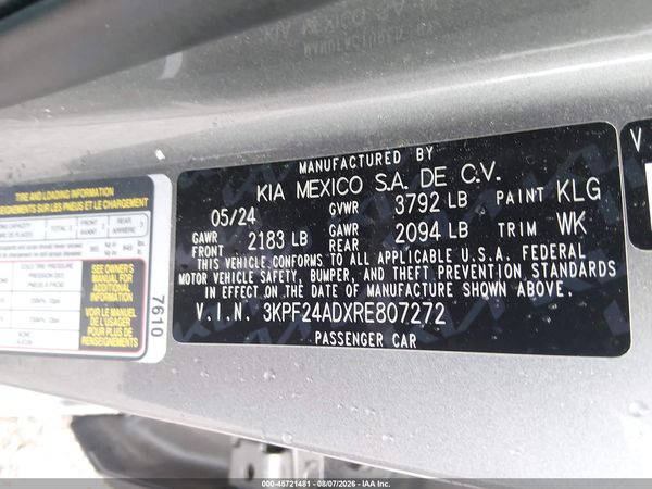 2024 KIA FORTE LXS