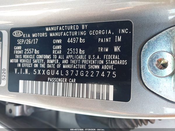2018 KIA OPTIMA EX