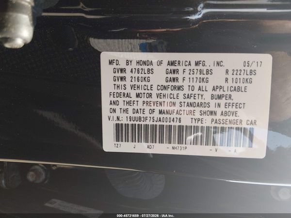 2018 ACURA TLX ADVANCE PKG