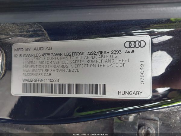 2015 AUDI A3 2.0T PREMIUM