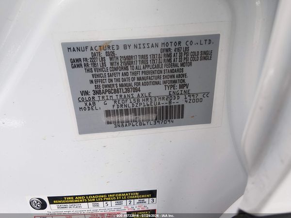 2026 NISSAN KICKS SV — I9
