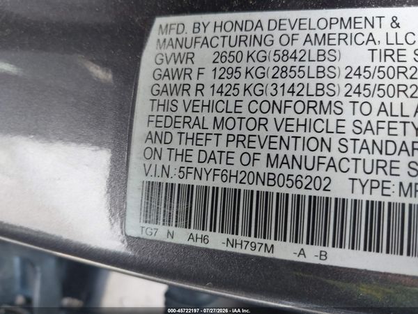 2022 HONDA PILOT AWD SPECIAL EDITION