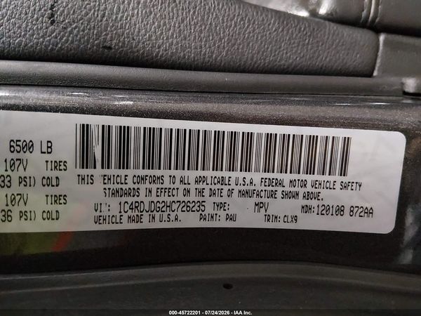 2017 DODGE DURANGO GT AWD