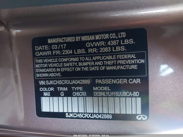 2018 INFINITI QX30 PREMIUM