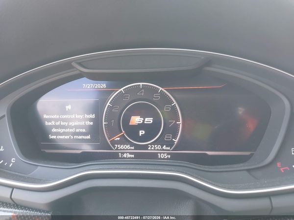 2018 AUDI S5 3.0T PREMIUM PLUS
