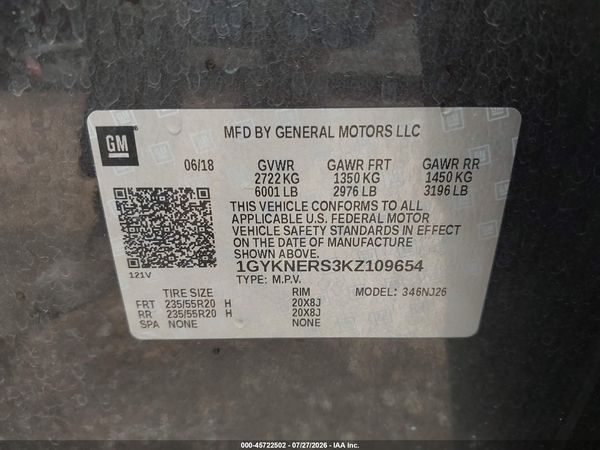 2019 CADILLAC XT5 PREMIUM LUXURY