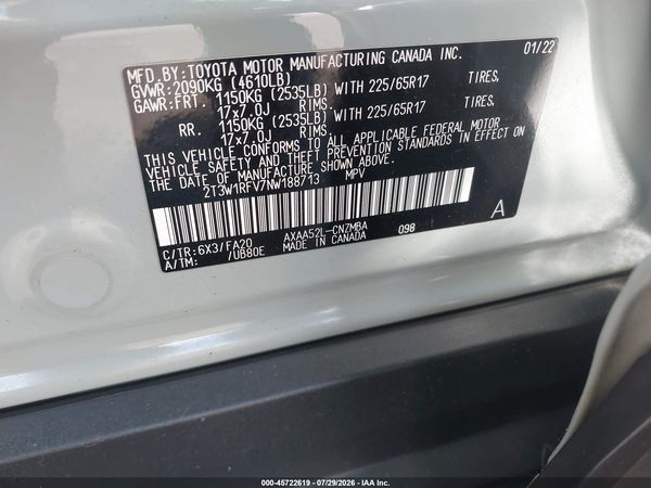 2022 TOYOTA RAV4 XLE