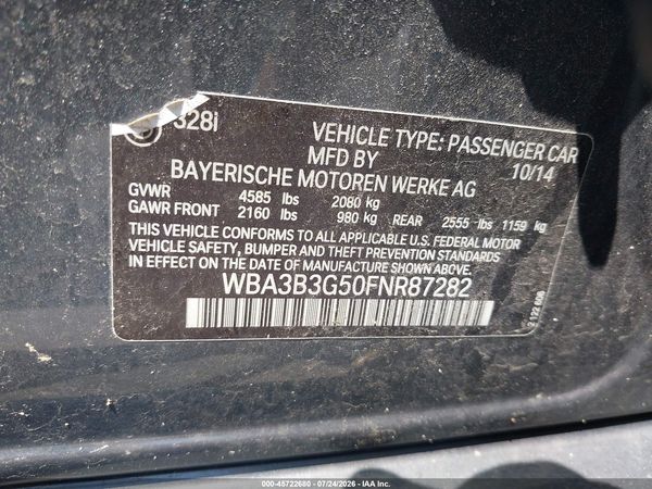 2015 BMW 328I XDRIVE
