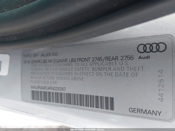 2015 AUDI A6 3.0 TDI PREMIUM PLUS