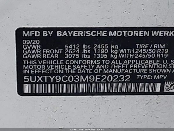 2021 BMW X3 M40I