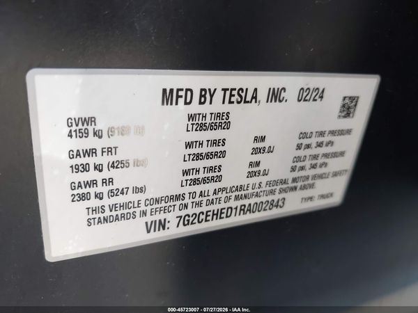 2024 TESLA CYBERTRUCK ALL-WHEEL DRIVE