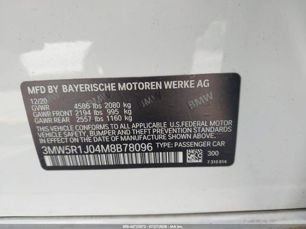2021 BMW 330I