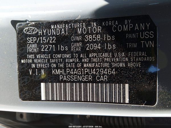 2023 HYUNDAI ELANTRA LIMITED