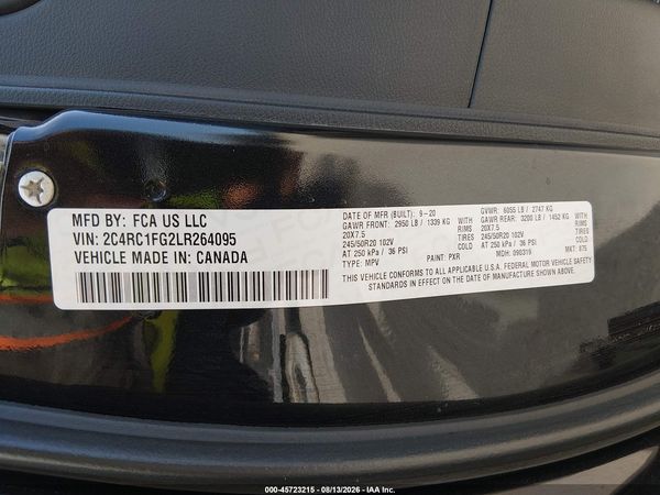 2020 CHRYSLER PACIFICA TOURING