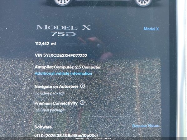 2017 TESLA MODEL X 100D/75D/90D