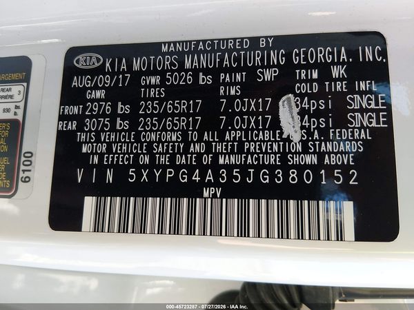 2018 KIA SORENTO 2.4L LX