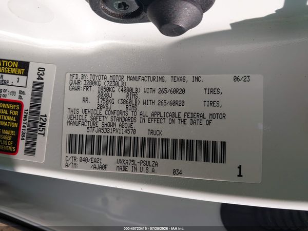 2023 TOYOTA TUNDRA LIMITED