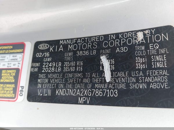 2016 KIA SOUL Plus