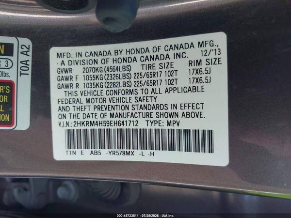 2014 HONDA CR-V EX