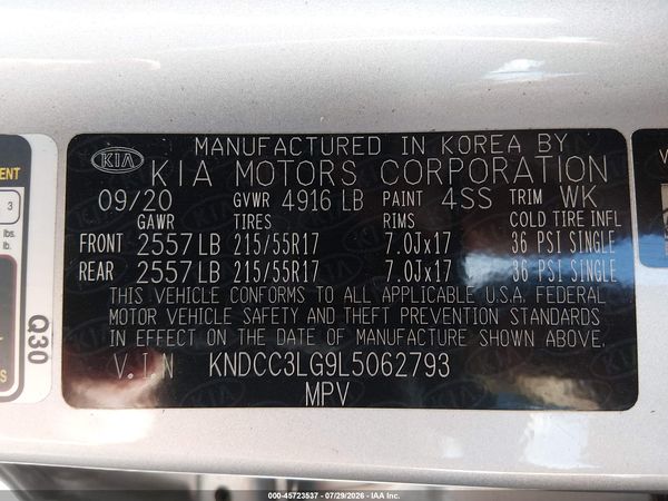 2020 KIA NIRO EV EX