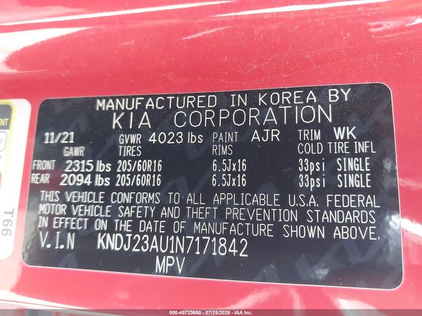 2022 KIA SOUL LX