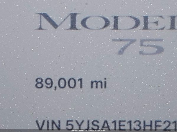 2017 TESLA MODEL S