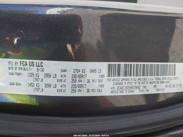 2017 CHRYSLER PACIFICA TOURING-L — I9