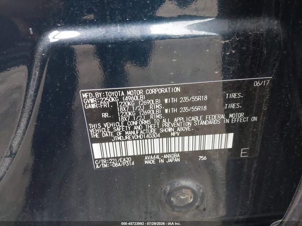2017 TOYOTA RAV4 HYBRID LIMITED