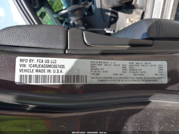 2021 JEEP GRAND CHEROKEE LAREDO X 4X2