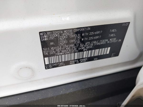 2021 TOYOTA RAV4 HYBRID XLE