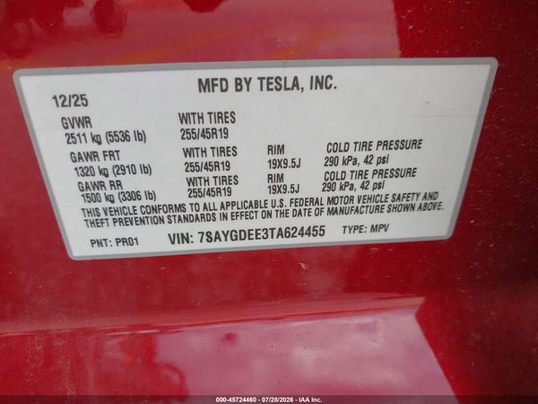 2026 TESLA MODEL Y