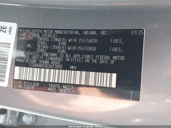 2025 TOYOTA GRAND HIGHLANDER PLATINUM