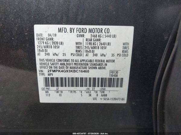 2019 FORD EDGE SE