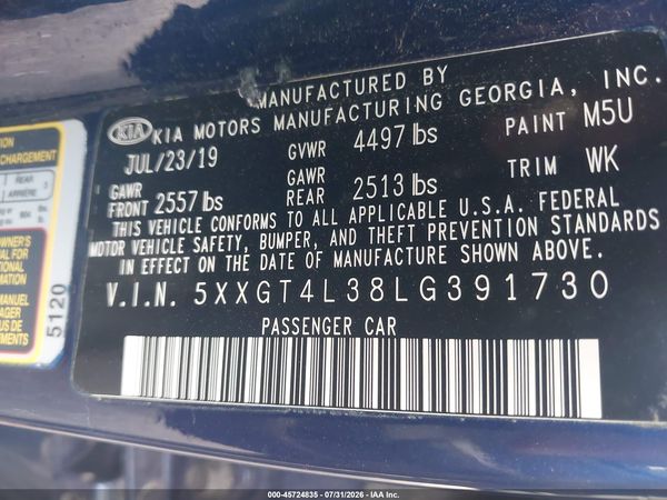 2020 KIA OPTIMA LX