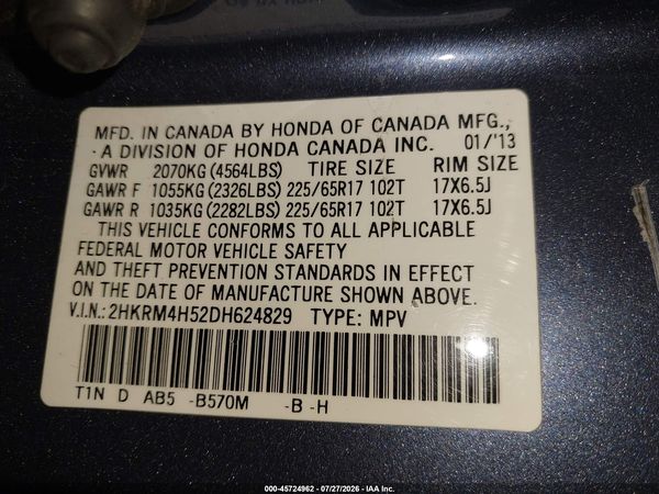 2013 HONDA CR-V EX