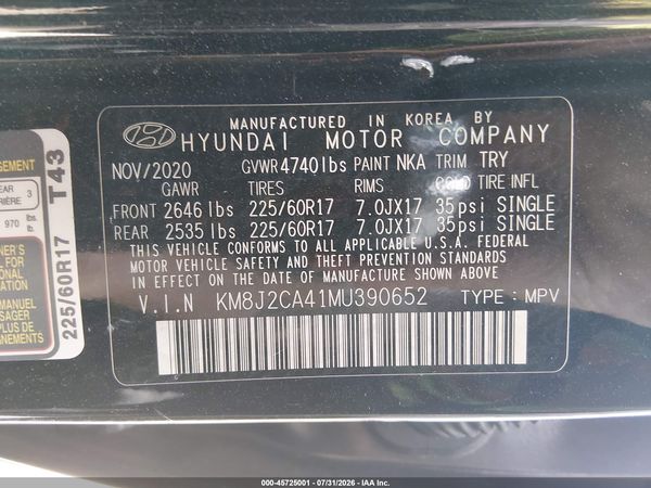 2021 HYUNDAI TUCSON SE